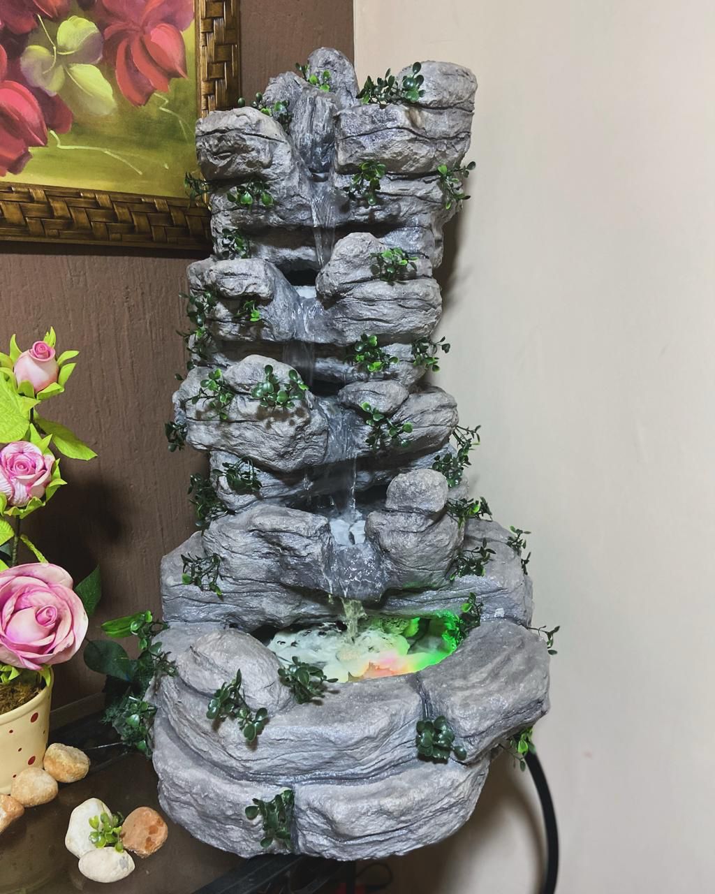 Fonte Ornamental – 4 Quedas d’Água | Pedra cinza envelhecida