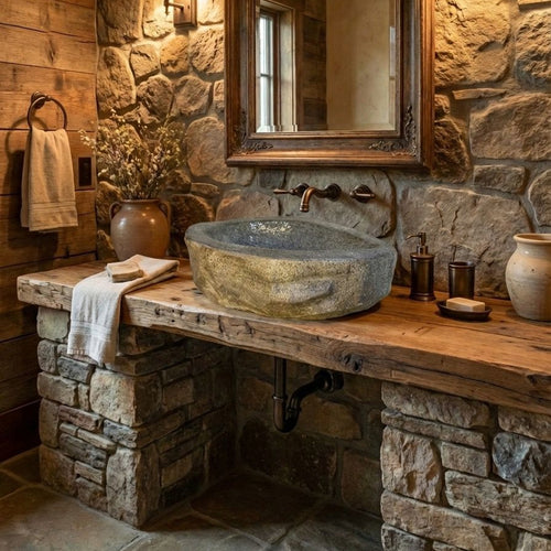 Cuba de Apoio Efeito Pedra Natural