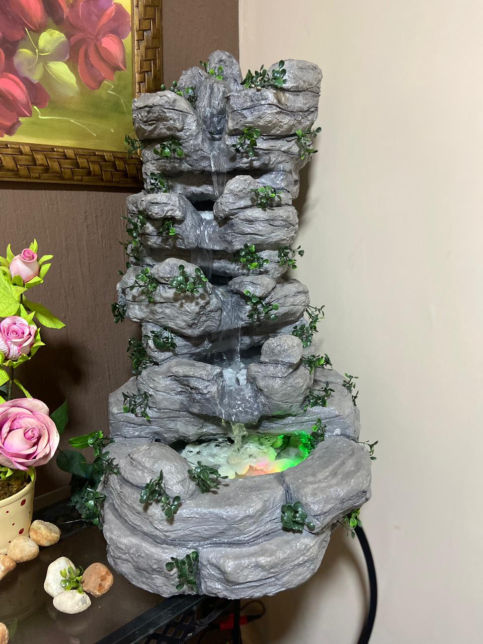 Fonte Ornamental – 4 Quedas d’Água | Pedra cinza envelhecida