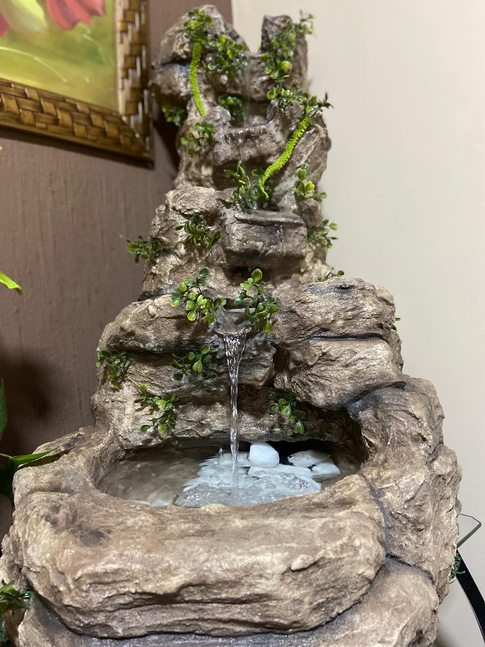 Fonte Ornamental – 4 Quedas d’Água | Pedra Envelhecida